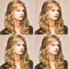 Synthetic Dark Brown Wig Long Wave Wigs for Women Hair Wig With Bangs Heat Resistant Party Daily Natural Use