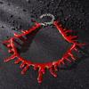 2Pcs Halloween Party Costumes Necklace for Women Funny Joke Blood Choker Necklace Scary Party Favors Decorations for Girls