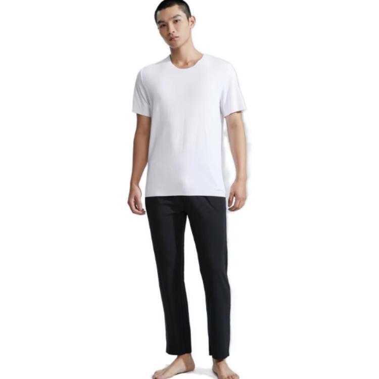 Calvin Klein Black Label Series Elastic Waist Mid Rise Stretch Casual Pants Men Bottoms Space-Black NM2444