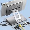 Laptop Stand with Multiple Interfaces Docking Station Multiport USB 3.0 TF Card Slot 4K 60HZ Type-C HDMI-compatible PD Charging Gigabit Ethernet