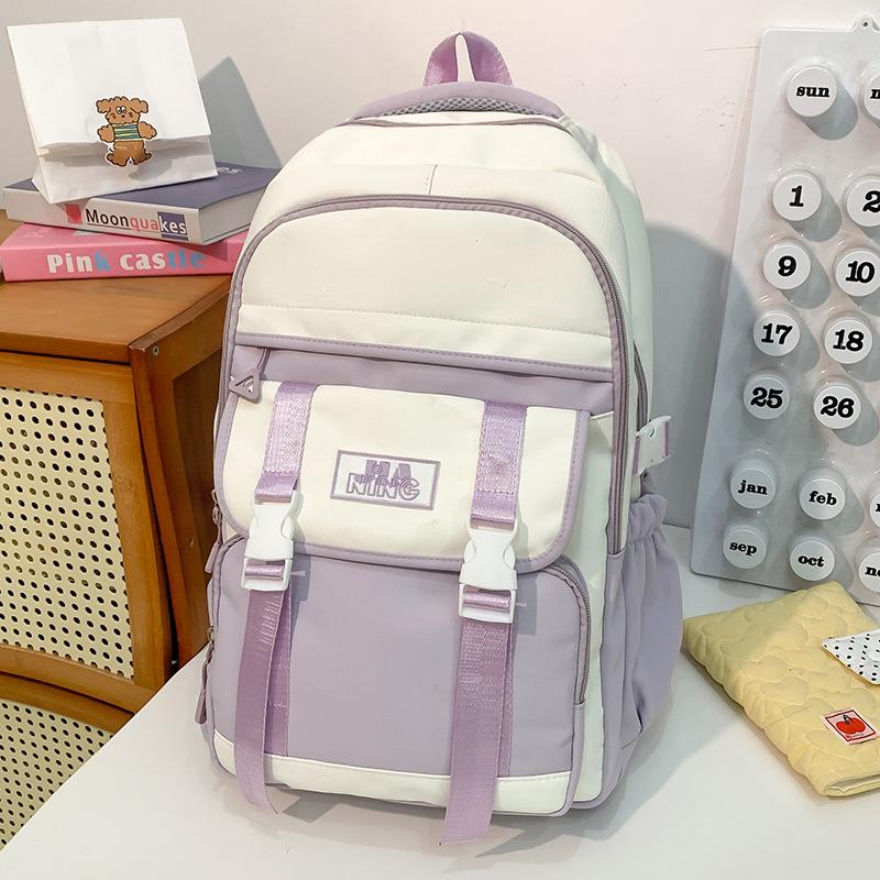 Children's Schoolbags Elementary School Students  Girls Junior High School Students  Large Capacity  High Appearance  Two Piece Backpack