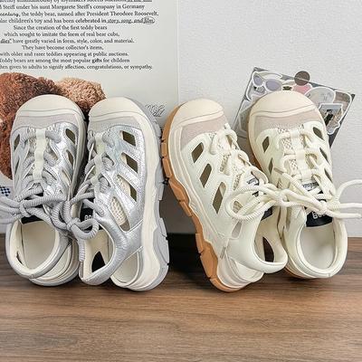 Shoes Women's 2025 New Comfortable Bag Head Roman Sports Sandals Summer Casual Hollow Mountaineering Shoes Breathable and Lightweight
