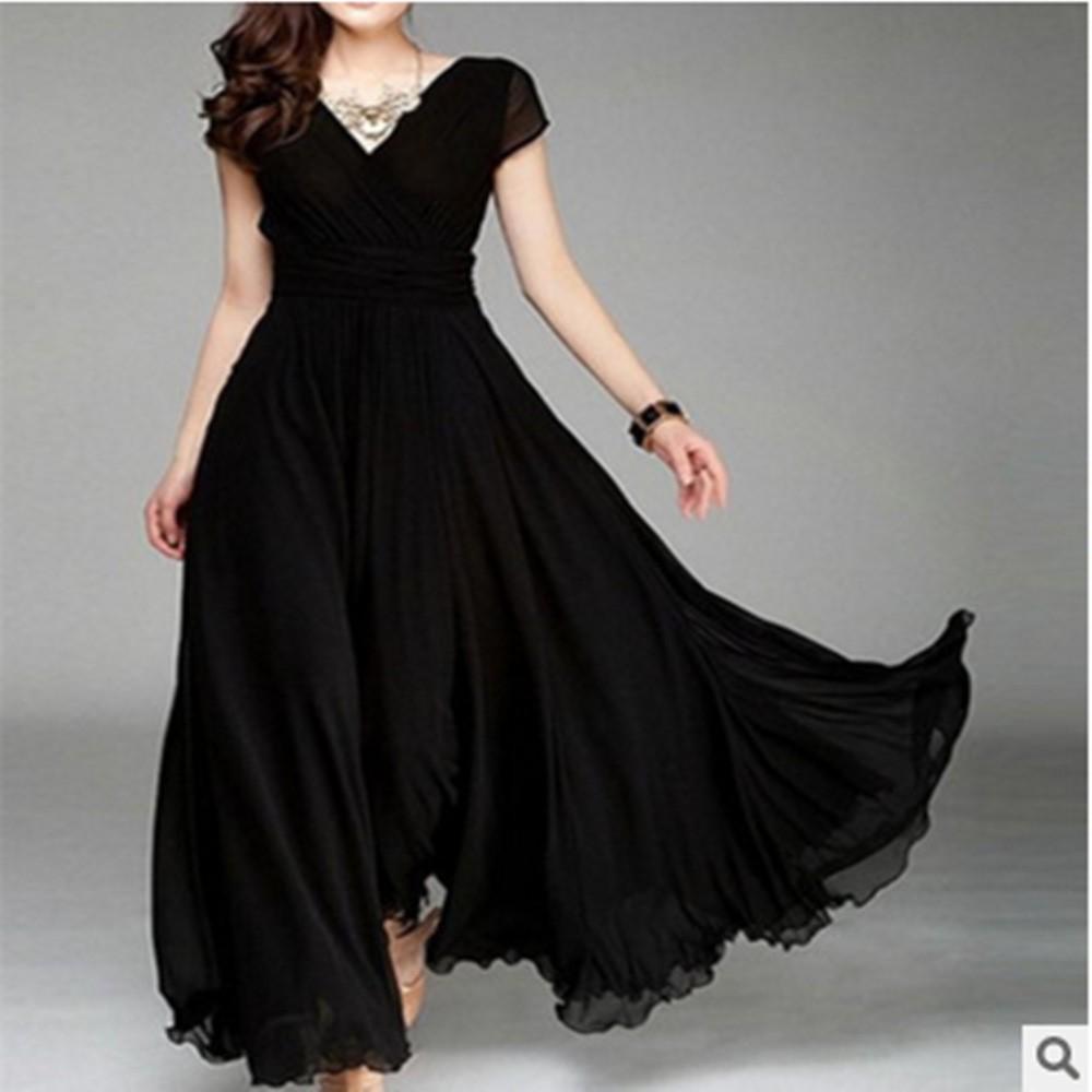 Bohemian V-Neck Short Sleeve Maxi Dress with Gathered Waist