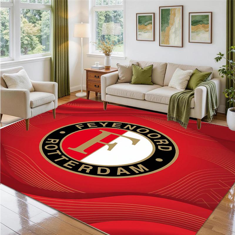 Feyenoord Design Crystal Velvet Rug Soft Decorative Mat for Bedroom Entrance