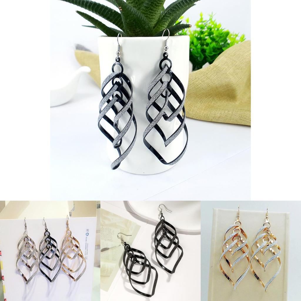 Trendy European And American Stylish Punk Spiral Earrings For Fashionable Women