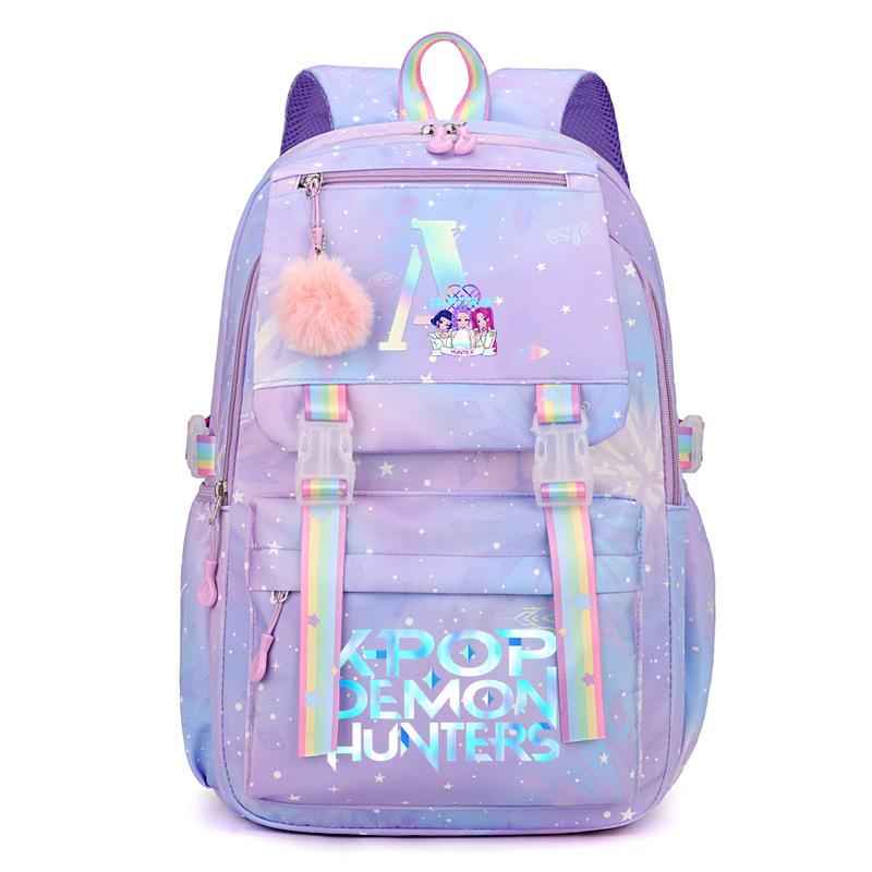 Animation Cartoon Letter Printing High Value Student Schoolbag Going Out Leisure Backpack Large Capacity No specifications