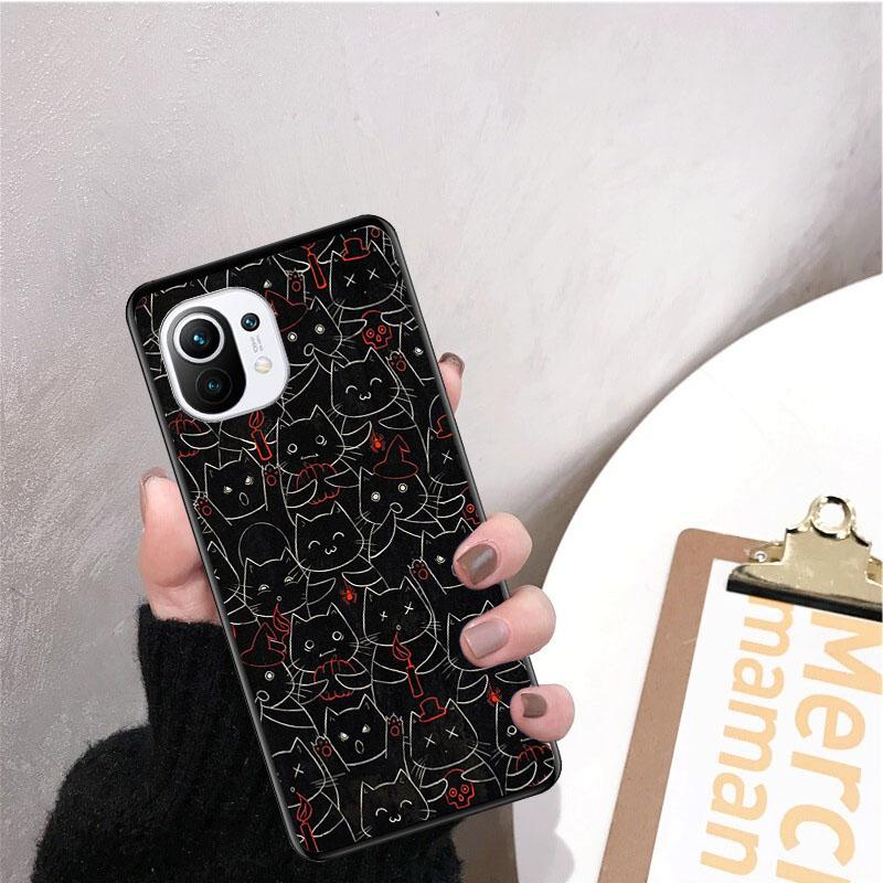Black Cat Phone Case for Xiaomi 12 Mi 10T 11T 11 Pro 10 10T 11 Lite 10pro 11Ultra Poco X3 Pro Poco F3 M3