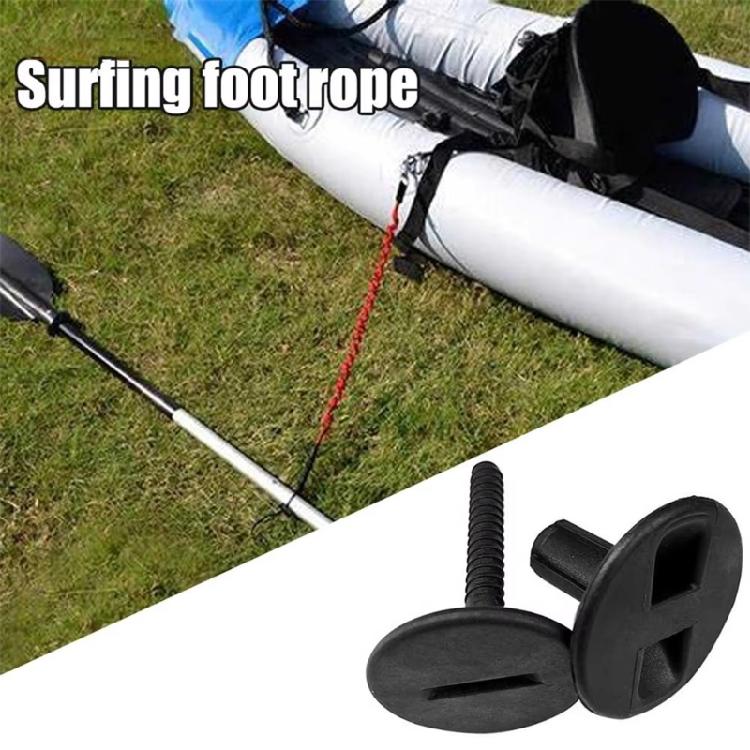 2Pcs Surfs Board Leash Leg Rope Plugs For Surfs Board Paddles Body Board Enduring Surfboard Leash Plug with Cord String