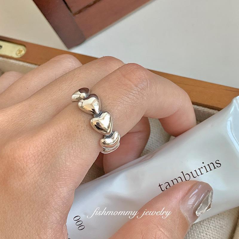 Korean Style Adjustable Peach Heart Ring - Hip Hop Fashion for Women