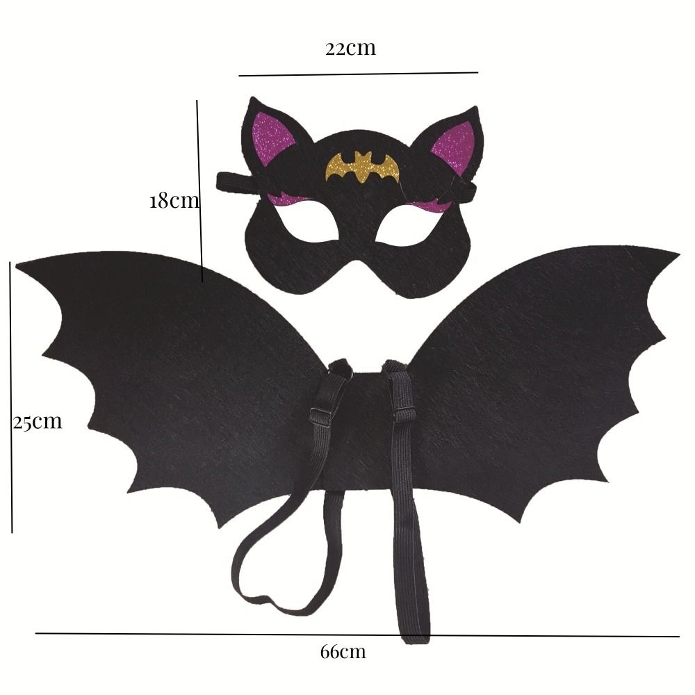 Halloween Role Play Bat Wings Mask Party Dress Up Halloween Decoration Halloween Cosplay Wings Cosplay Costume Non-woven