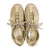 Gucci Niedrig geschnittene Leder-Sneaker goldfarbenes Leder Gebraucht