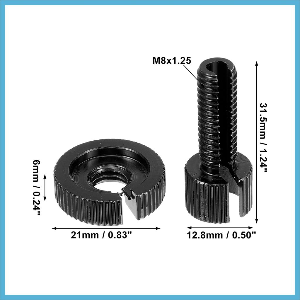 BULLSPANN Motorcycle Motorcycle Brake Clutch Cable Line Adjustment Screw Adjustment Bolt with Slot Aluminum
