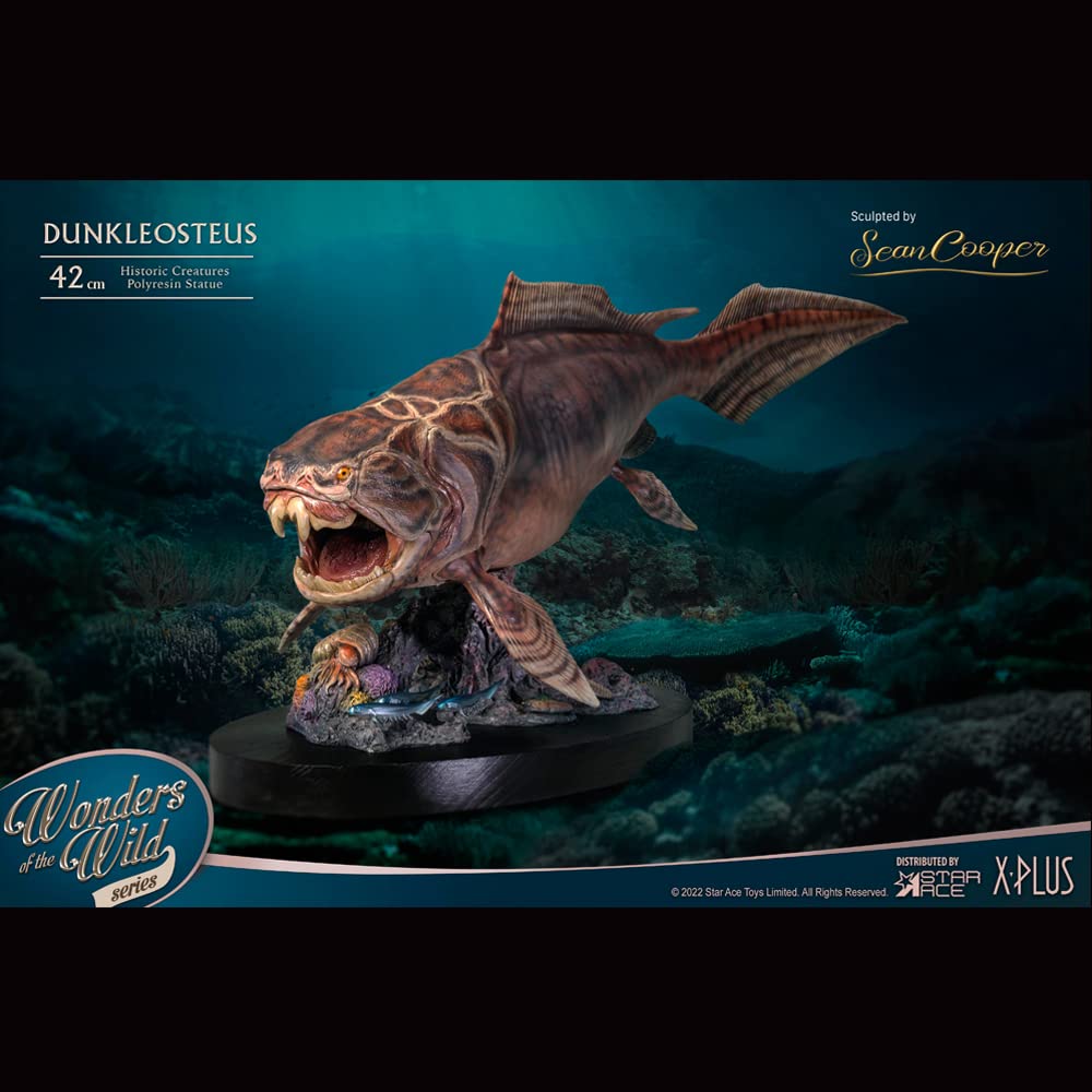 Star Ace Toys Wonders of the Wild Dunkleosteus Polyresin Statue, Approximately 420mm In Length, Pre-painted, Complete Figure, 42cm