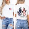Fighter Jet Shirt America 250 Double Sided Military Aviation Tee