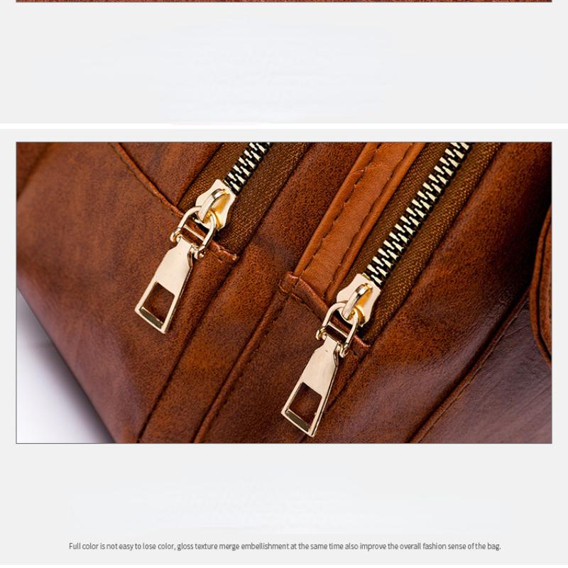 Poșetă rucsac din piele PU pentru femei Geantă de umăr convertibilă cu clapă cu cataramă