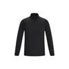 Loose-Fit Straight-Cut Long Sleeve Half-Zip Sports T-Shirt With Print Men Tops Black 1378991-001
