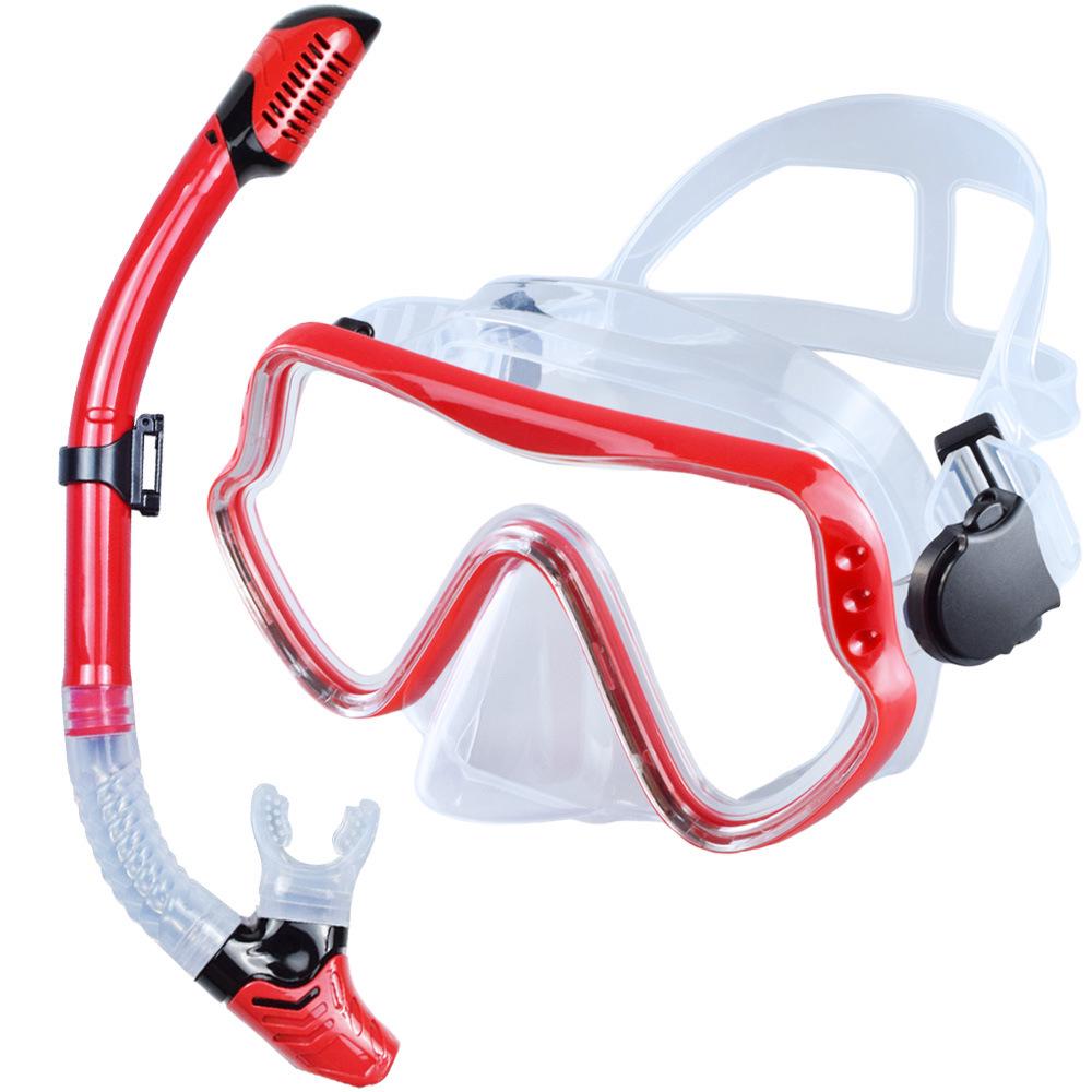 Adult Silicone Diving Snorkel Set: Large Frame Mask for Men & Women