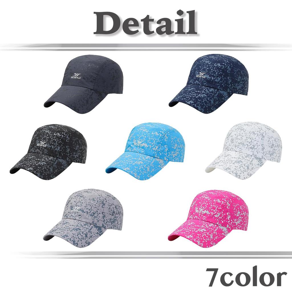 Baseball UV CZA406 [White Fang] Hat, Cap, Cap, Quick-Drying, Breathable, Protection, Outdoor, Leisure, Men's, Women's, (Black)