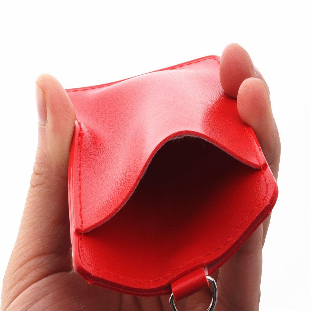 Two-sided Badge Cover PU Leather ID Sleeve Badge Holder Card Case Card Clips