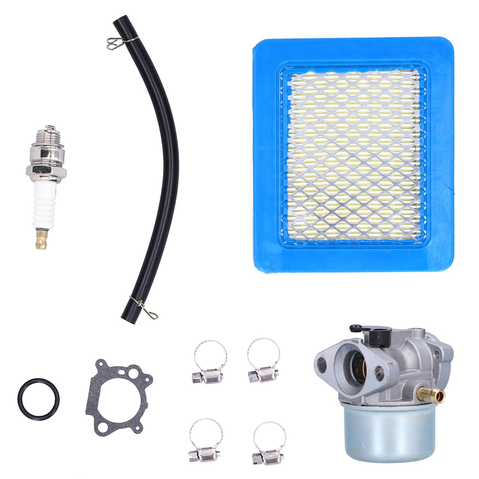Konnwei Carburetor Sparking Plug Air Filter Fuel Line Kit Lawn Mower Accessory 498170 799872 694202