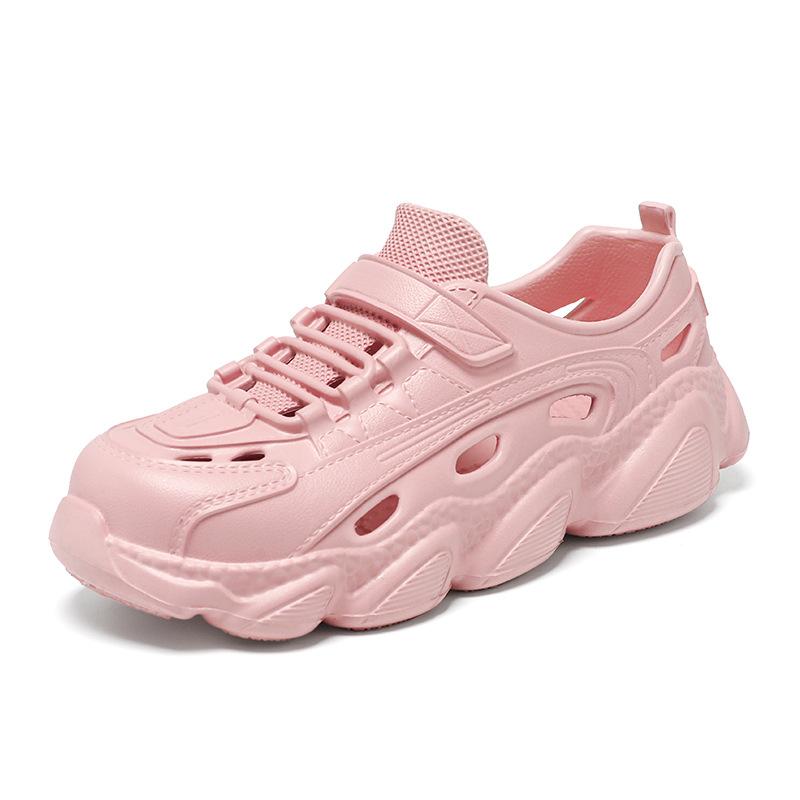 

Summer new lightweight beach sandals breathable hole shoes hollow women s shoes foreign trade casual lazy shoes 44 рожевий