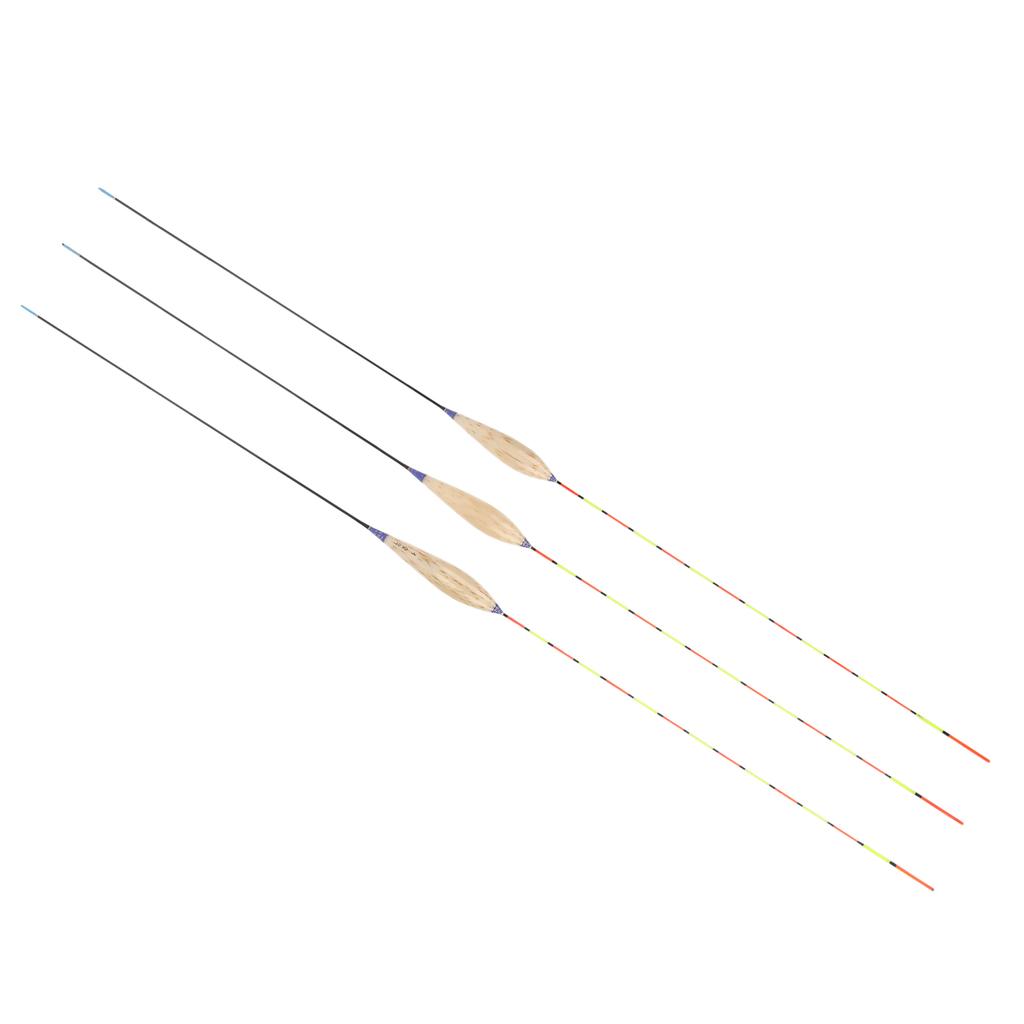 3pcs Fishing Floats Bobbers Fresh Water High Sensitivity Balsa Wood Bobbers Fishing Accessories