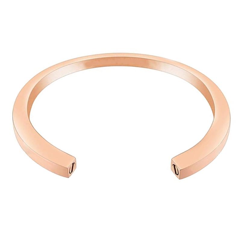 

Memorial Bracelet Ashes Container Locket Cremation Wrist Jewelry for Ashes/Hair Elegant Locket Bracelet for Women Men рожевий колір золота