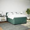 VidaXL Slatted Bed Base and Mattress Dark Green 140x200cm Velvet 3286327