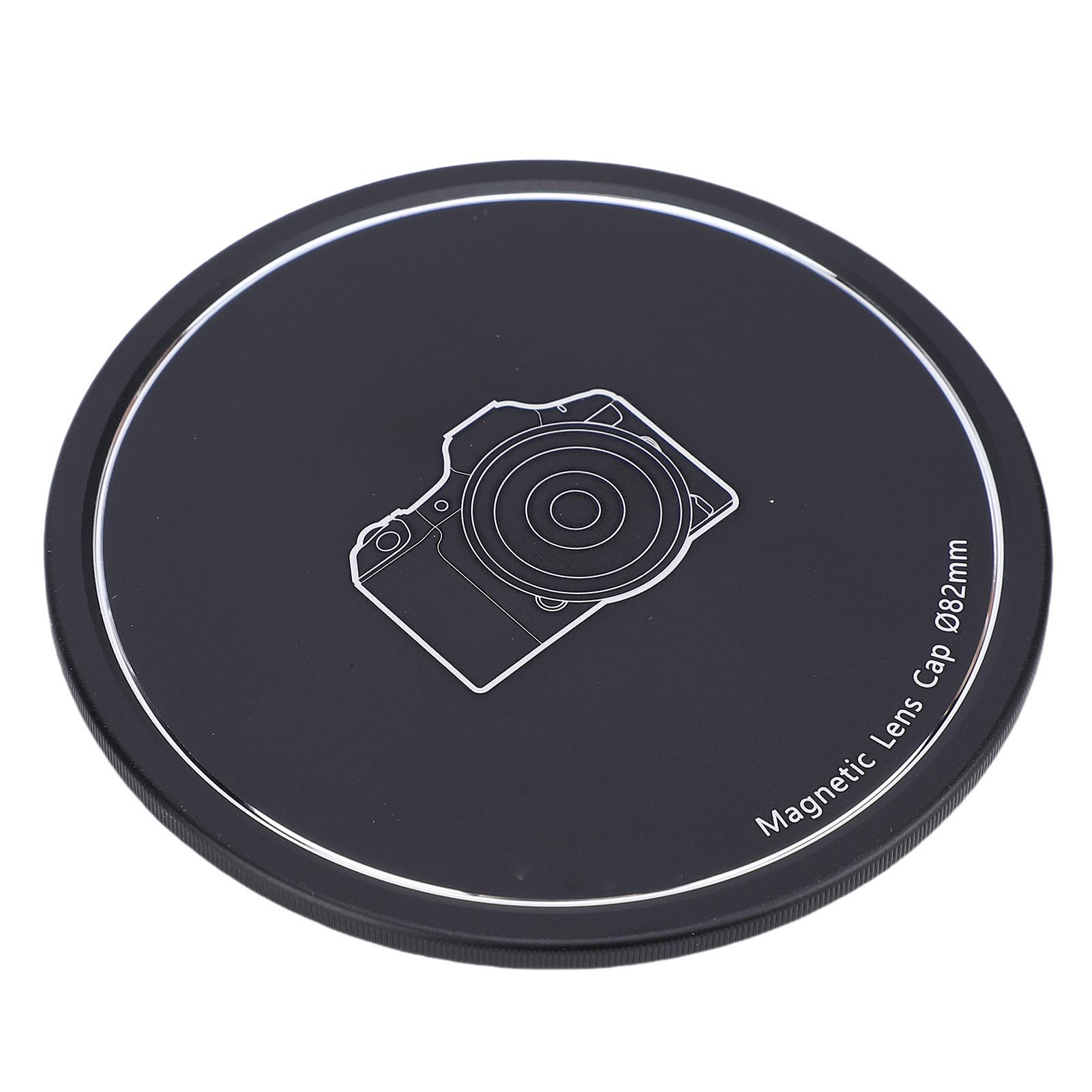 

Camera Lens Cover Magnet Or Thread Mounting Aluminum Alloy Flocking Protective for 82MM Filters Lenses Black