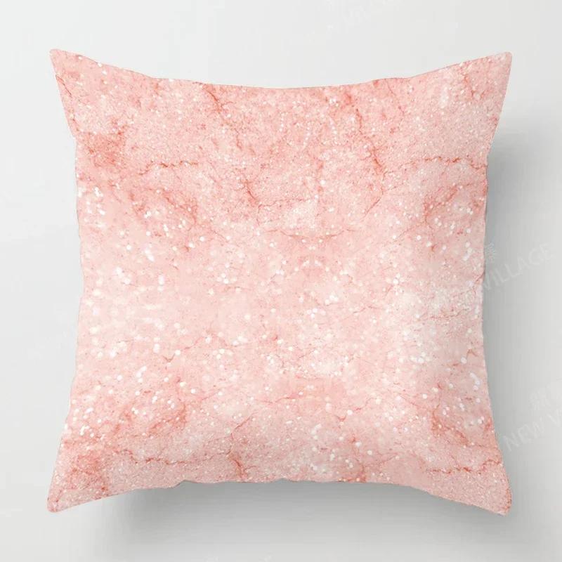 Abstract Personality Design Pink Marble Cushion Cover Home Decor Throw Pillow Cover Living Room Sofa Decor