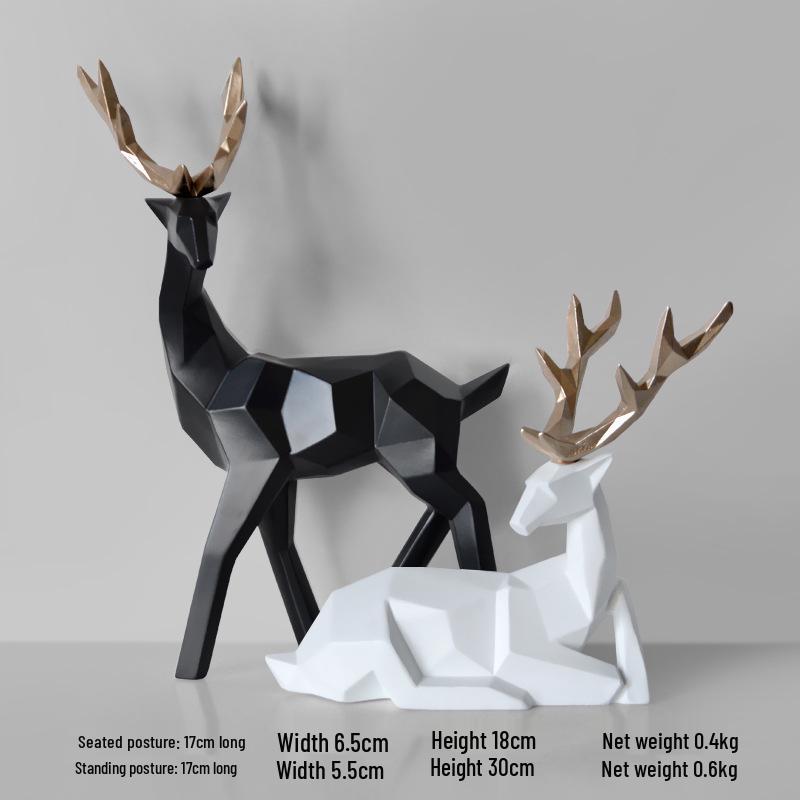 Deer Resin Crafts: Home Decoration Ornaments for TV Cabinets and Living Rooms