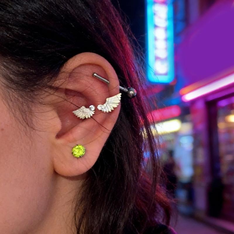Demons Wing Shape Earrings Easy Maintenance Everyday Wear Fashionable Women Accessory Alloy Texture for Fashion Look