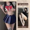 JK uniform sexy Internet celebrity college style navy collar miniskirt Japanese pleated short skirt high value sailor suit set