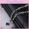 Bracelet Bangle Exquis pour Femmes Dames Cristal Strass Bleu Océan Chaîne Cœur Pour Style Élégant