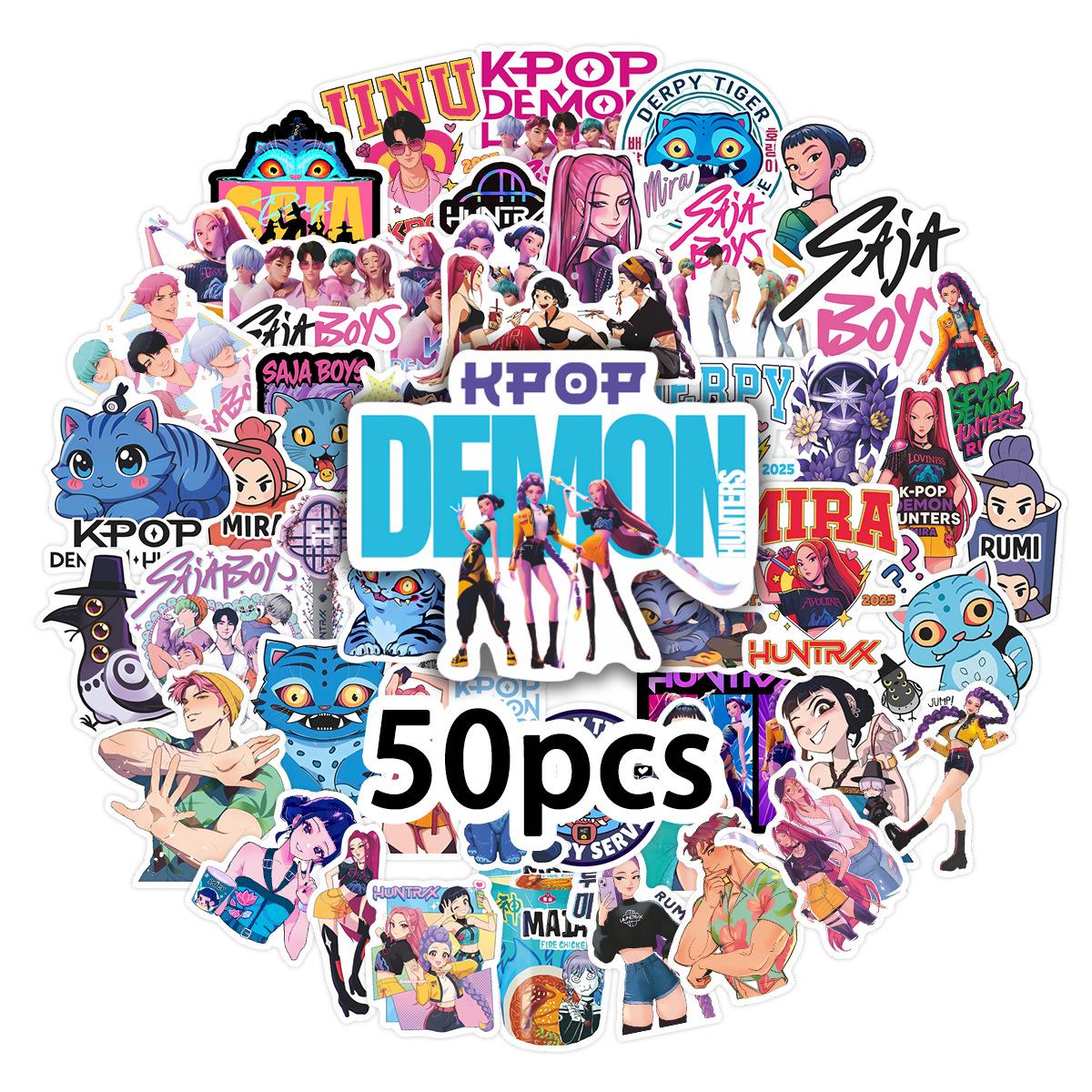 55 шт. Водонепроницаемые аниме K-pop наклейки «Охотники на демонов» для DIY и украшения 50Pcs