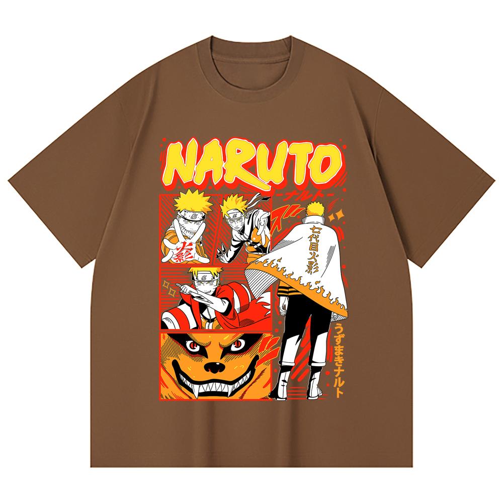 230 Gsm 100% Cotton Naruto V2 Hokage Print Unisex Heavy Cotton T Shirt