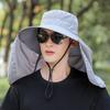 Sunscreen Hat Men's Summer Sun Hat Fishing Hat Big Brim Face Covering Bucket Hat Anti-purple Line Sun Hat