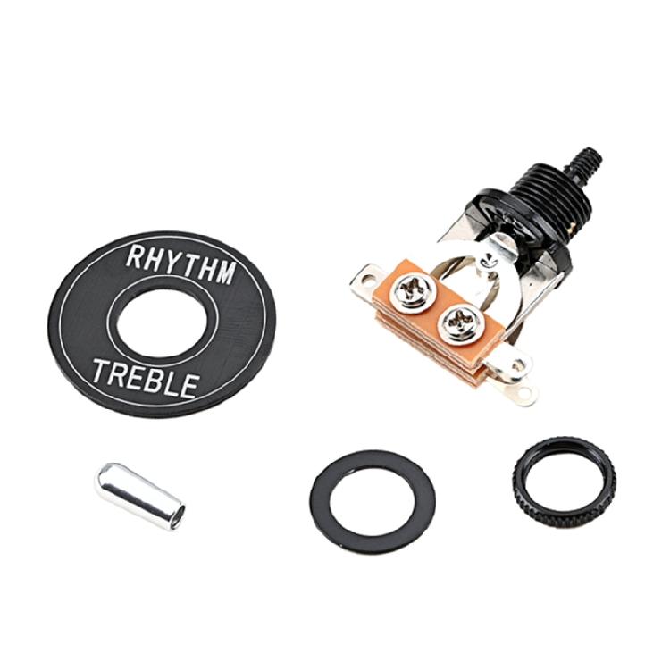 Electric Guitar Part Guitar 3 Way Toggle Switch Durable-Position Short Black-Top