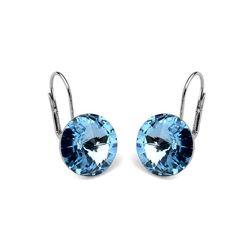 Fashion Classic Crystals Hoop Earring Leverback Dangle Earrings Party Jewelry for Women Gift