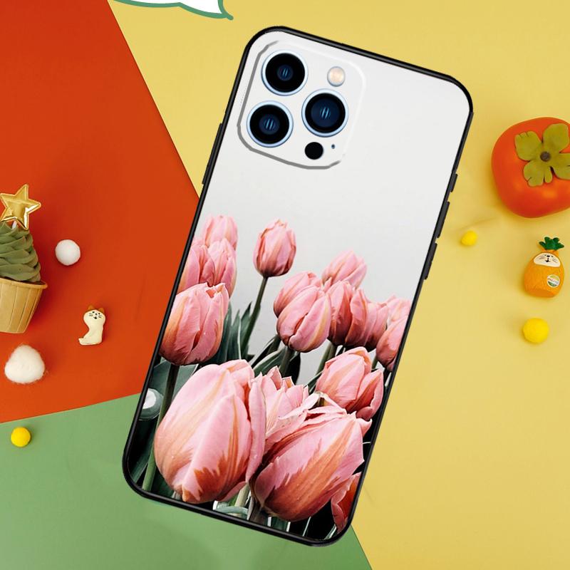 Tulips Flower Phone Case For iPhone 17 Pro Max 16 15 13 12 11 14 Pro Max Plus 12 13 Mini 16e 17 Air Cover