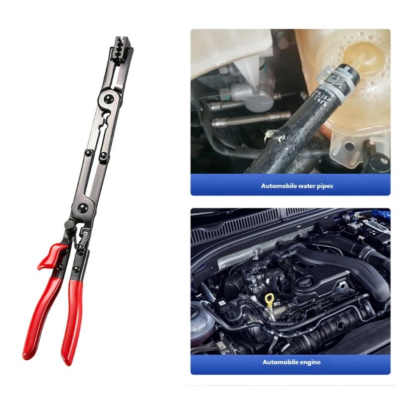 Heavy Duty Straight/Bend Hose Clamp Pliers with Locking Device for Quick Removal Installation Hard To Reach Hose Clamps