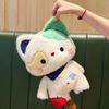 Color Block Cat Plush Doll Cute Cartoon Stuffed Toy, Soft Animal Plush Figure Gift for Valentine’s Day