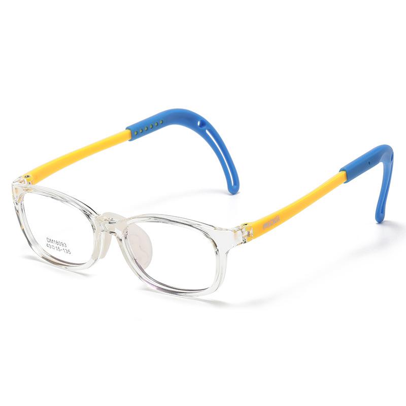 3-7 Years Old Girls Boys Rectangle Optical Glasses Frame Little Kids Flexible Customizable Diopter Recipe Myopia Glasses Frame