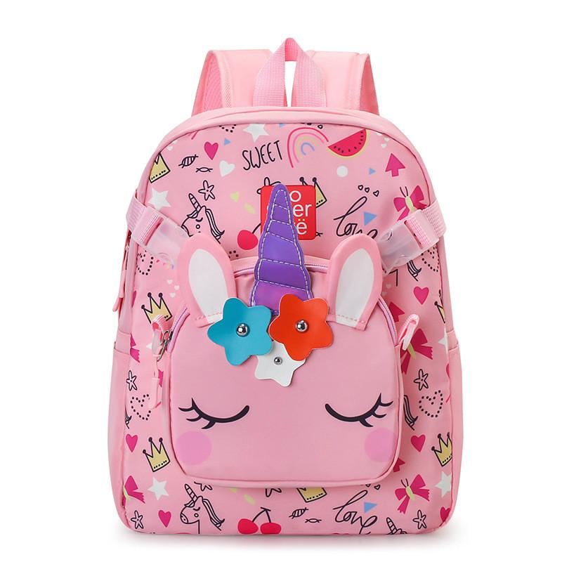 Cute Colorful And Childrens Nylon Backpack Ideal For Kindergarten With Detachable Bag