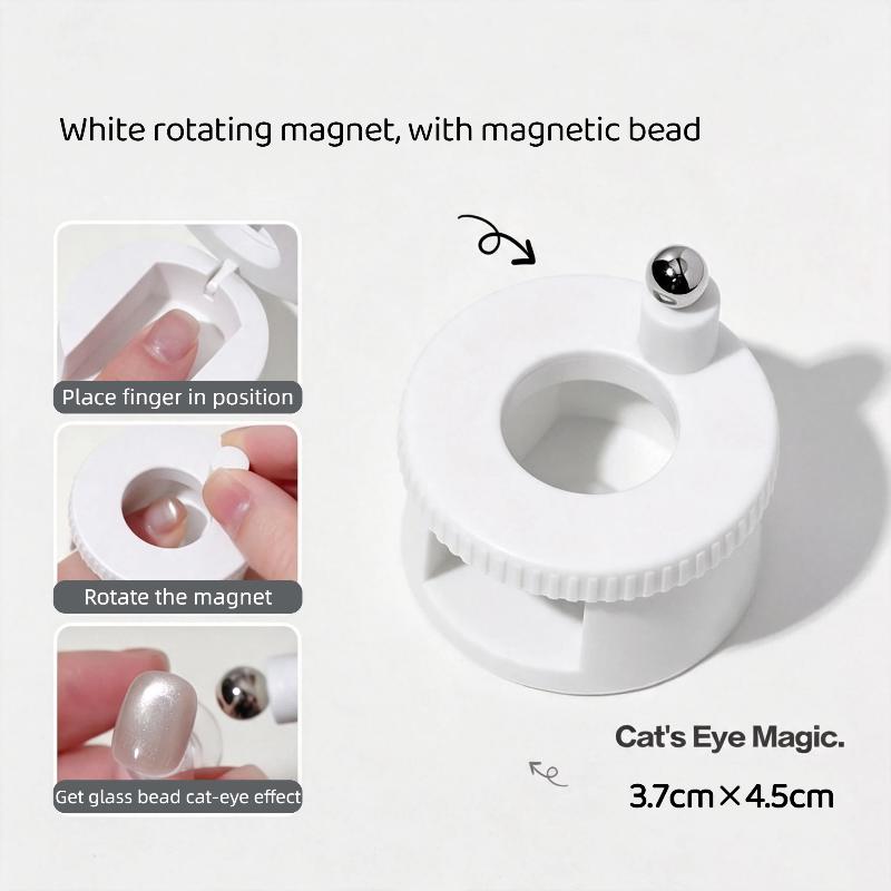 Spinning Cat Eye Manicure Magnet Upgraded Wide Light Effect Glass Bead Ideal for DIY Nail Art Salon Home Use
