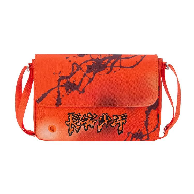 New LiNing Fabric Shoulder Bag Crossbody Bag Regular Unisex Fluorescent Orange ABDR556-3