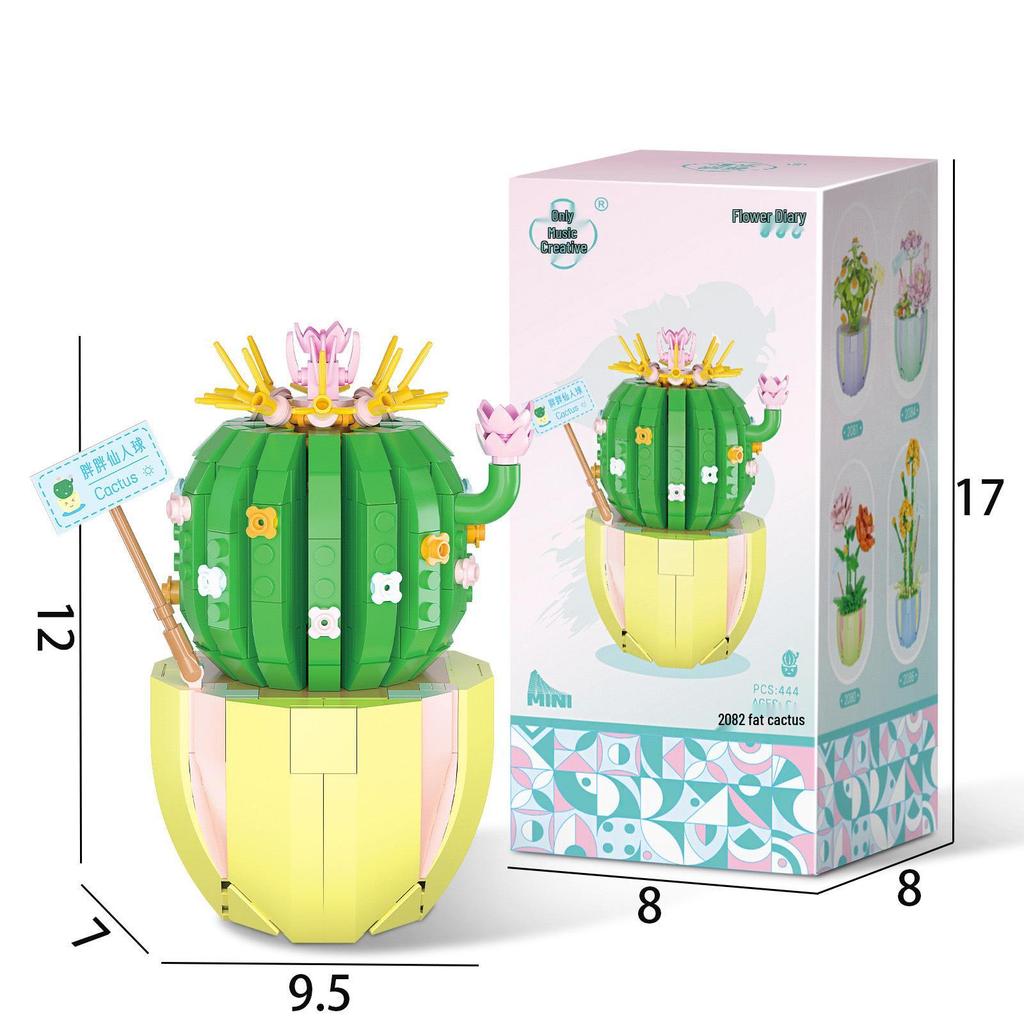 Bukiet Sukulentów Klocki - Prezenty Świąteczne i Zabawki