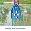 Outdoor Klettern 32KN Rettungsrolle Einfache Seilscheibe mit Schwenkplatte (blau)