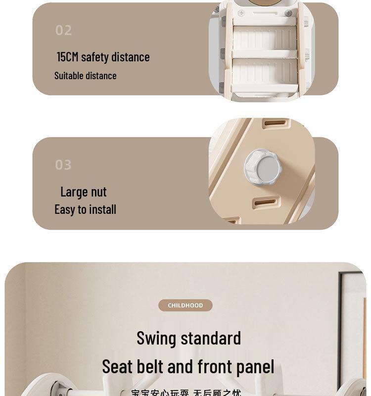 Indoor Children's Slide & Swing Multifunctional Playset for Home