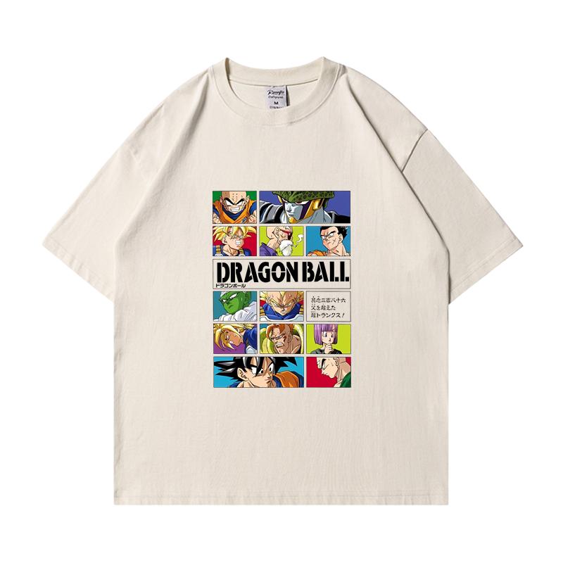 Dragon Ball Tshirt Mens Pure Cotton Casual  Round Neck Tshirt Short Sleeve Clothing Summer Sports Casual Short Sleeve Top
